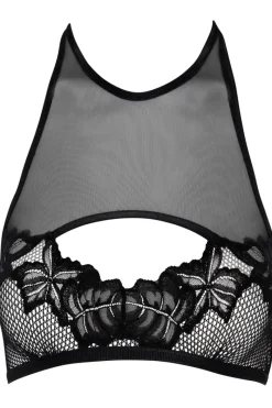 Sexy Lingerie | Sheer Lingerie>Bracli London Halterneck Bra Black