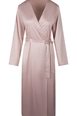 Kimonos & Robes>Lingadore Long Satin Kimono Rose Smoke