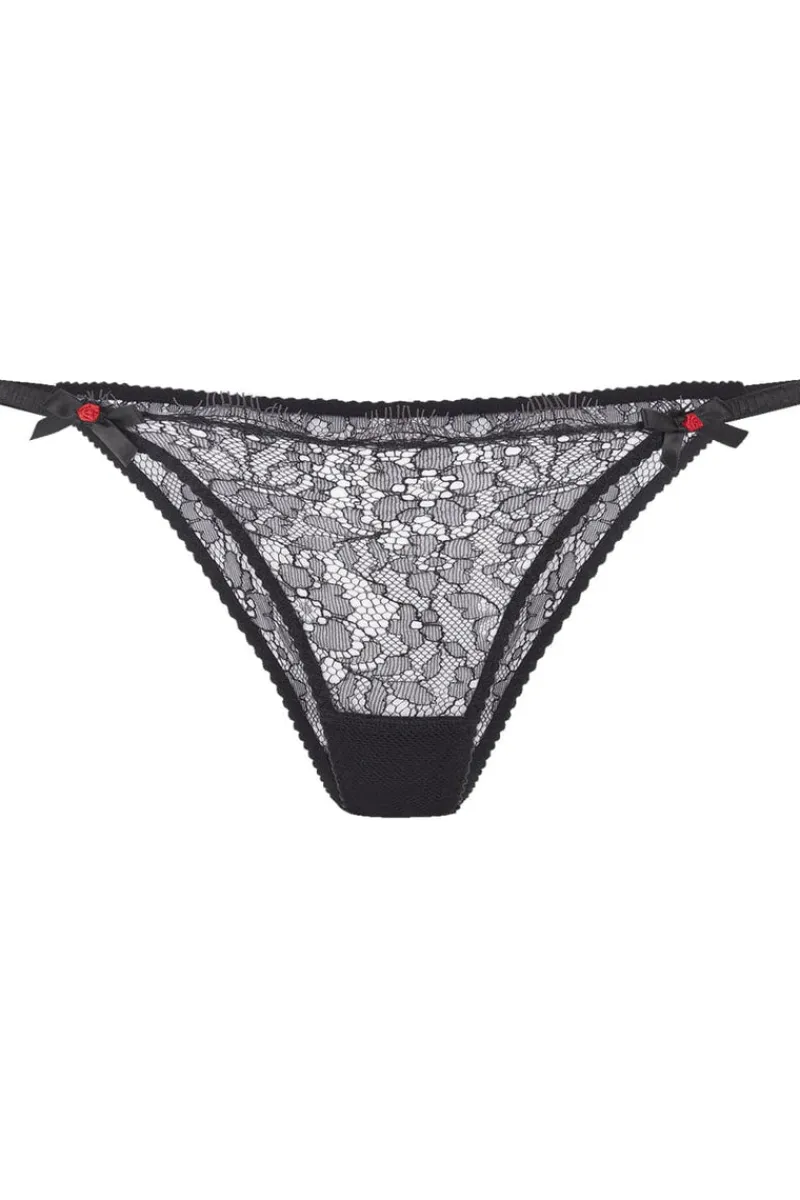 Sheer Lingerie | Briefs>Agent Provocateur Lorna Lace Brief Black