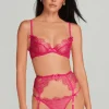 Suspender Belts | Suspender Belts>Agent Provocateur Lorna Lace Suspender Belt Fuchsia, Size 3 (UK 10)