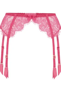 Suspender Belts | Suspender Belts>Agent Provocateur Lorna Lace Suspender Belt Fuchsia, Size 3 (UK 10)
