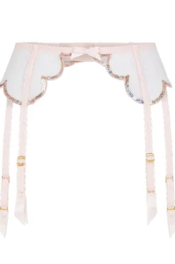 Sheer Lingerie | Suspender Belts>Agent Provocateur Lorna Party Suspender Pink