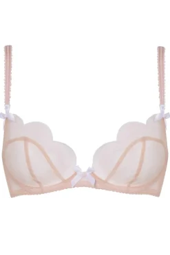 Sheer Lingerie | Plunge Bras>Agent Provocateur Lorna Plunge Bra in Sand