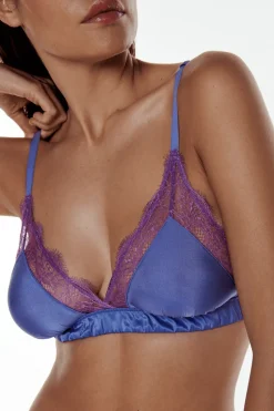 Wireless Bras | Triangle Bras>Love Stories Love Lace Triangle Bralette Purple