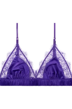 Wireless Bras | Triangle Bras>Love Stories Love Lace Triangle Bralette Purple
