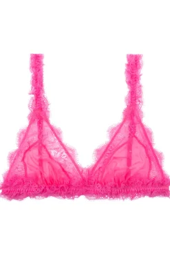 Wireless Bras | Triangle Bras>Love Stories Love Lace Triangle Bralette NeonPink