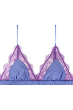 Wireless Bras | Triangle Bras>Love Stories Love Lace Triangle Bralette Purple