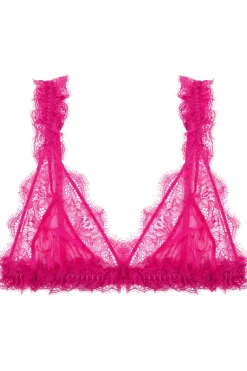 Wireless Bras | Triangle Bras>Love Stories Love Lace Unpadded Triangle Bralette Pink