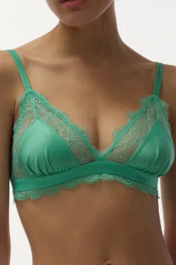 Sheer Lingerie | Wireless Bras>Love Stories Love Lacy Unpadded Bralette Mint