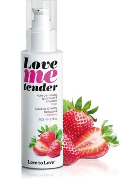 Pleasure | £30 And Under>Love to Love Love Me Tender Warming Massage Oil Strawberry 100ml