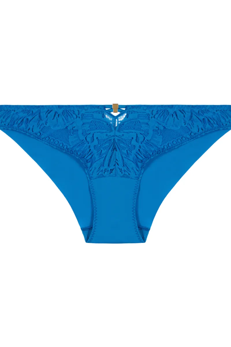 Sexy Lingerie | Luxury French Lingerie>Aubade Love Soul Lace Brazilian Brief in Blue Azure