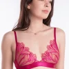 £30 And Under>Jolidon Love Supreme Triangle Bra in Fuchsia, Size UK 32C