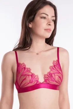 £30 And Under>Jolidon Love Supreme Triangle Bra in Fuchsia, Size UK 32C