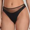 Sheer Lingerie | Briefs>Agent Provocateur Lucky High Leg Brief Black