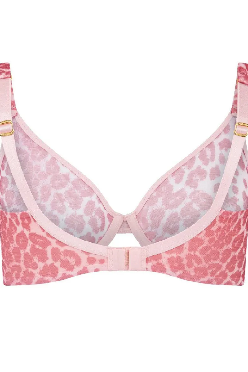 Underwired Bras>Agent Provocateur Lucky Scoop Underwired Bra PinkLeopard
