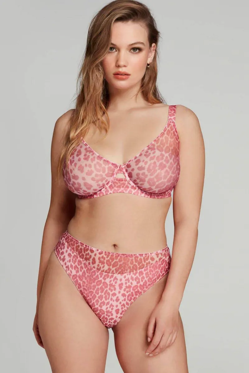 Underwired Bras>Agent Provocateur Lucky Scoop Underwired Bra PinkLeopard