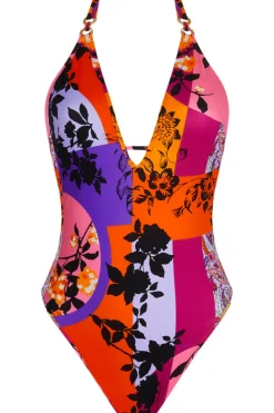 Swimsuits | Sexy Lingerie>Lise Charmel Magie Sakura Seduction Halter Swimsuit SakuraSolaire
