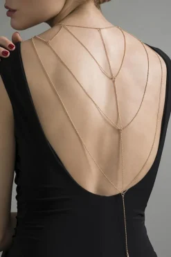 Pleasure>Bijoux Indiscrets Magnifique Back/Cleavage Chain Gold