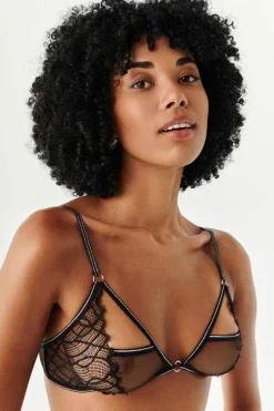 Sexy Lingerie | Sheer Lingerie>Bracli Manhattan Triangle Bra Black