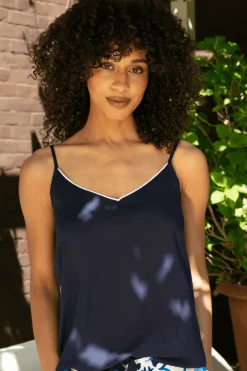Pyjama Tops | £30 And Under>Cyberjammies Marie Modal Camisole Navy