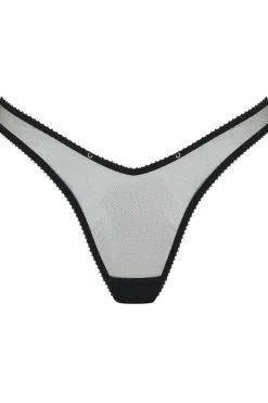 £30 And Under | Sheer Lingerie>Edge o' Beyond Marinette High Rise Thong in Black