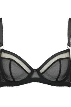 Sheer Lingerie>Edge o' Beyond Marinette Underwired Bra in Black
