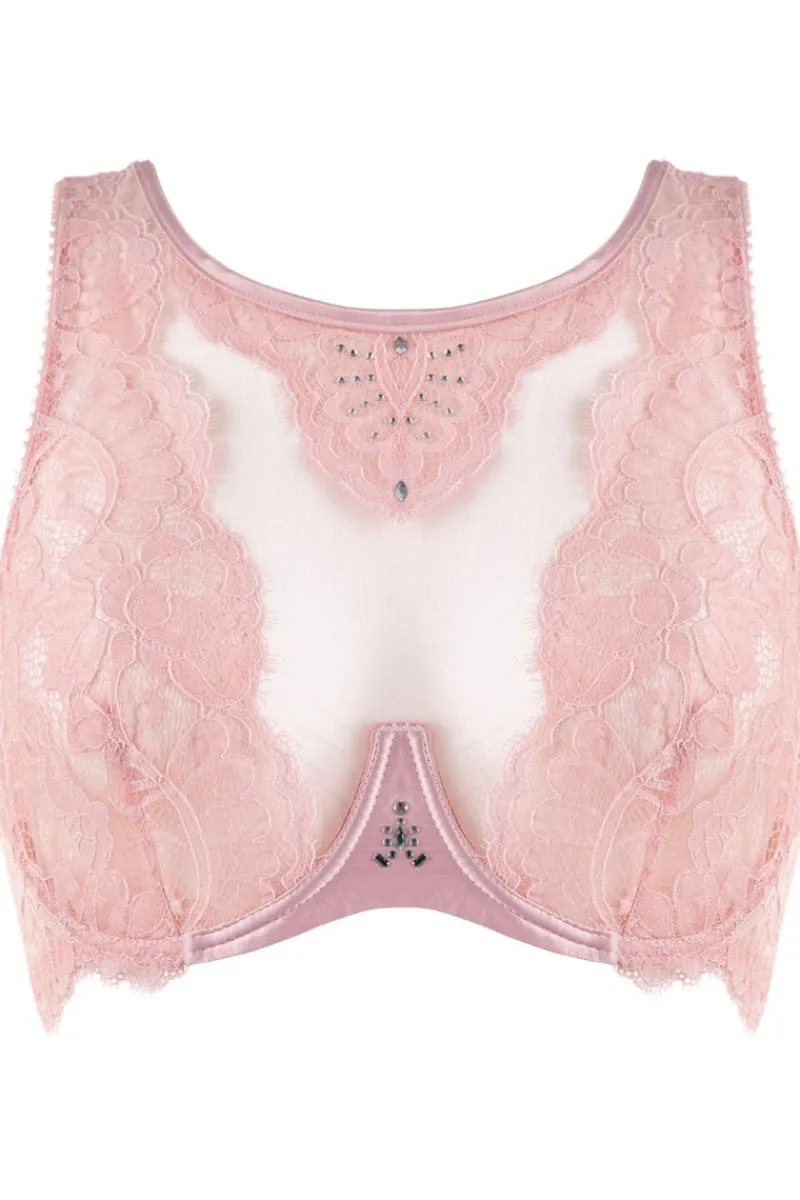 Halterneck Bras | Underwired Bras>Prelude Marlene Fantasy Bra with Swarovski Crystals in Pink