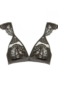 Wireless Bras | Triangle Bras>Prelude Marlene Triangle Bra with Swarovski Crystals in Black