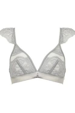 £30 And Under | Wireless Bras>Prelude Marlene Triangle Bra with Swarovski Crystals in Grey