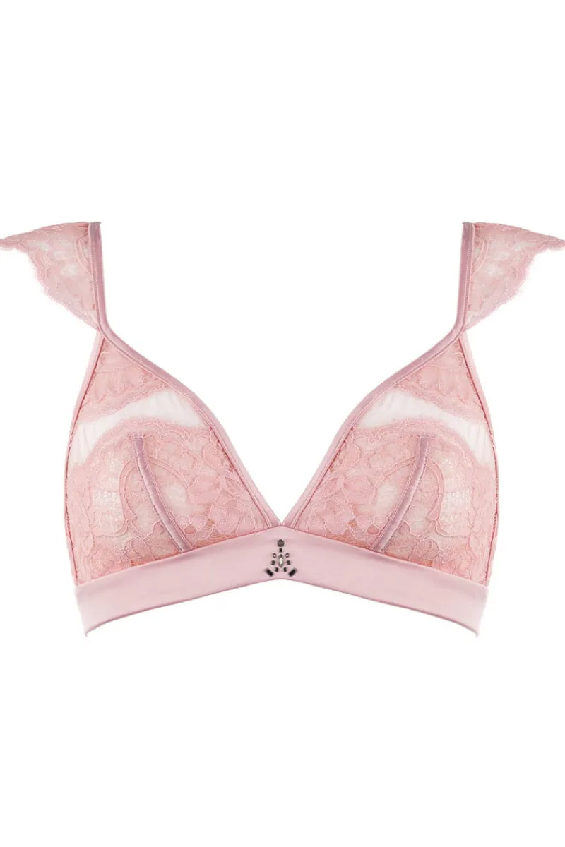 Wireless Bras | Triangle Bras>Prelude Marlene Triangle Bra with Swarovski Crystals in Pink