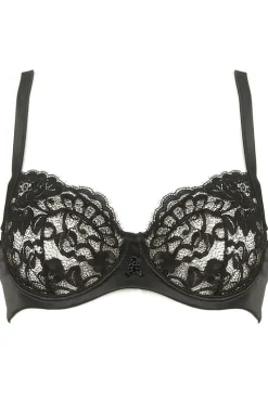 Balconette Bras & Demi Bras | Underwired Bras>Prelude Marlene Underwired Bra with Swarovski Crystals in Black