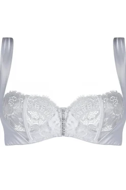 Bridal & Honeymoon Lingerie | Underwired Bras>Prelude Marlene Underwired Bra with Swarovski Crystals in White