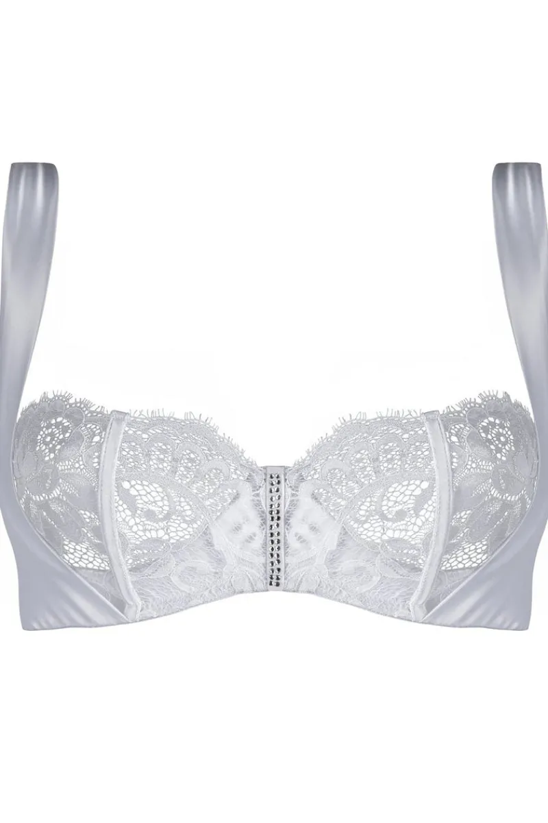 Bridal & Honeymoon Lingerie | Underwired Bras>Prelude Marlene Underwired Bra with Swarovski Crystals in White