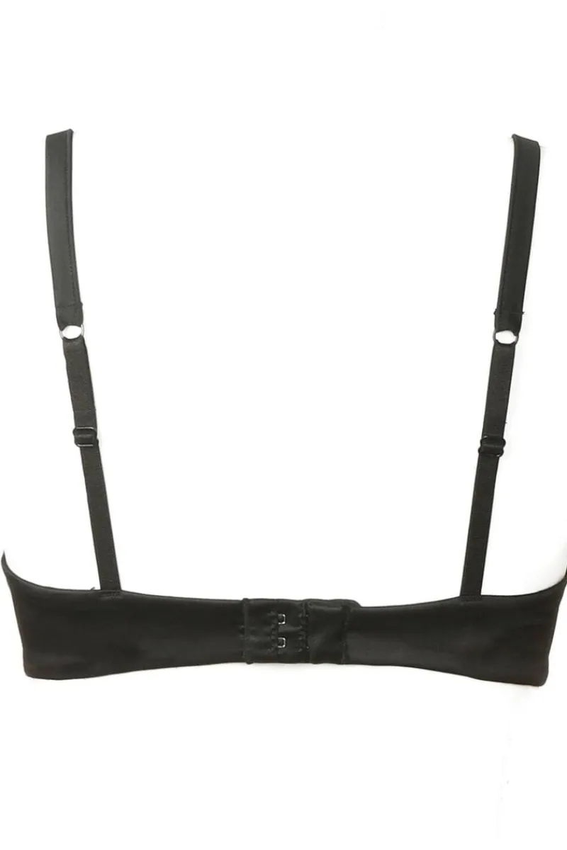 Balconette Bras & Demi Bras | Underwired Bras>Prelude Marlene Underwired Bra with Swarovski Crystals in Black