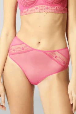 £30 And Under | Luxury French Lingerie>Simone Pérèle Marthe High Waist Brief, Size 1 (UK 8-10) Pink