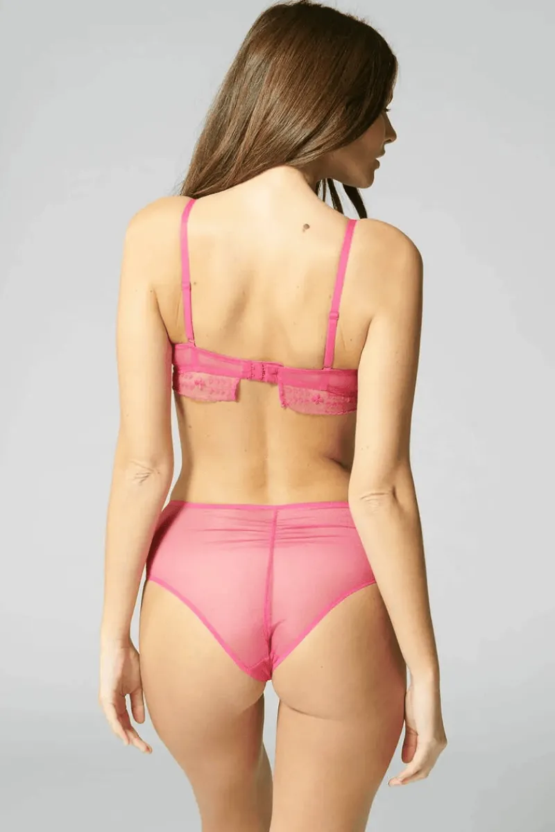 £30 And Under | Luxury French Lingerie>Simone Pérèle Marthe High Waist Brief, Size 1 (UK 8-10) Pink