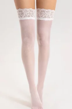 Sheer Hold Ups | £30 And Under>FiORE Matin Hold Ups 20 Denier OffWhite
