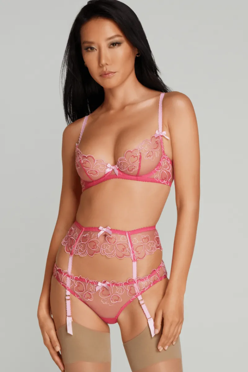 Suspender Belts | Suspender Belts>Agent Provocateur Maysie Suspender Fuchsia/BabyPink