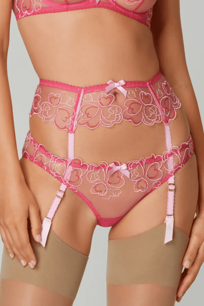 Suspender Belts | Suspender Belts>Agent Provocateur Maysie Suspender Fuchsia/BabyPink