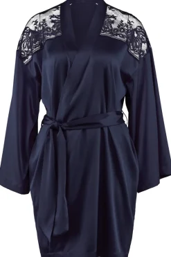 Silk Nightwear | Kimonos & Robes>Aubade Midnight Whisper Silk Kimono Evening Blue