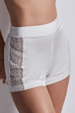 Silk Nightwear | Pyjama Pants & Shorts>Aubade Midnight Whisper Silk Shorts Opale