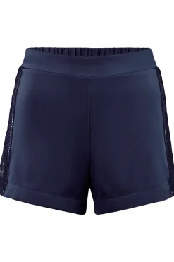 Silk Nightwear | Pyjama Pants & Shorts>Aubade Midnight Whisper Silk Shorts Evening Blue