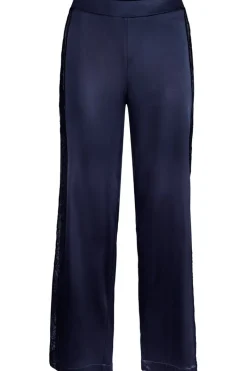 Silk Nightwear | Pyjama Pants & Shorts>Aubade Midnight Whisper Silk Trousers Evening Blue