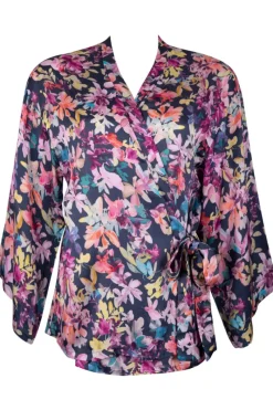 Kimonos & Robes | Mother's Day>Antigel Mille Petales Short Robe PetalesAquarelle