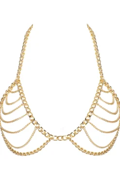 Harnesses | Harnesses>Sarda Mirissa Jewel Chain Bra in Gold