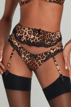 Suspender Belts | Suspender Belts>Agent Provocateur Molly Suspender, Size 2 (UK 8) Leopard