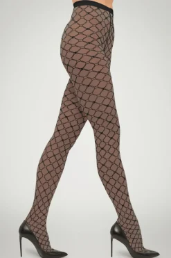 Black Tights | Patterned Tights>Wolford Monogram Tights 20 Denier