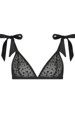 £30 And Under>Coco de Mer Muse - Audrey Triangle Bra, S (UK 8-10) Black