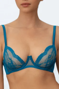 £30 And Under | Plunge Bras>Coco de Mer Muse - Elise Plunge Bra Blue