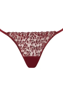 Red Lingerie | £30 And Under>Coco de Mer Muse - Lola Thong, Size L (UK 12-14) Leopard